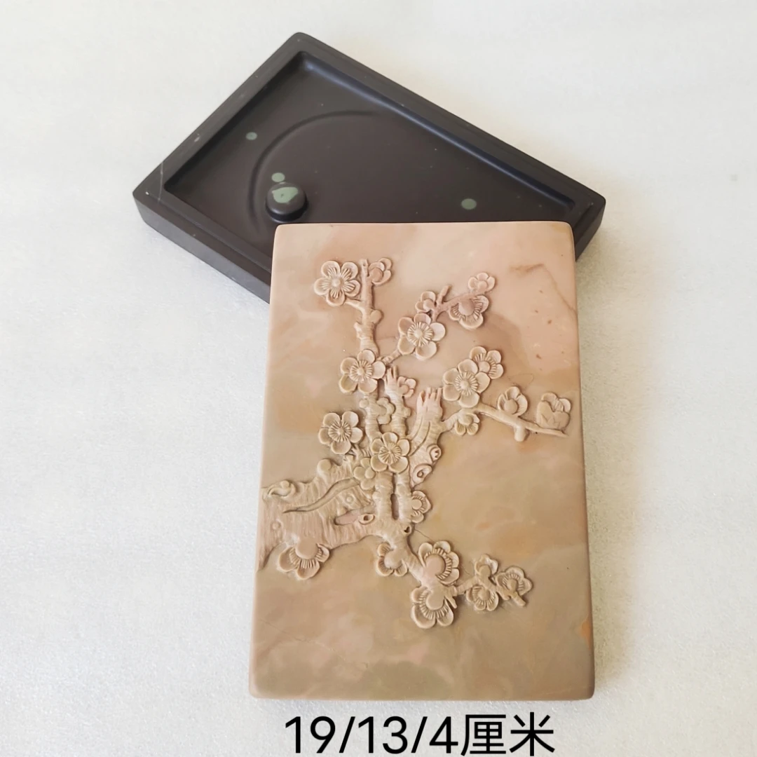 苴却砚攀枝花文房四宝大池盖砚实用出墨厂家直销手工雕刻歙砚端砚