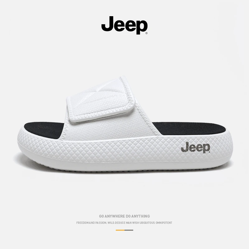 JEEP/吉普拖鞋男夏季新款休闲外穿潮流凉拖软底情侣ins运动一字拖