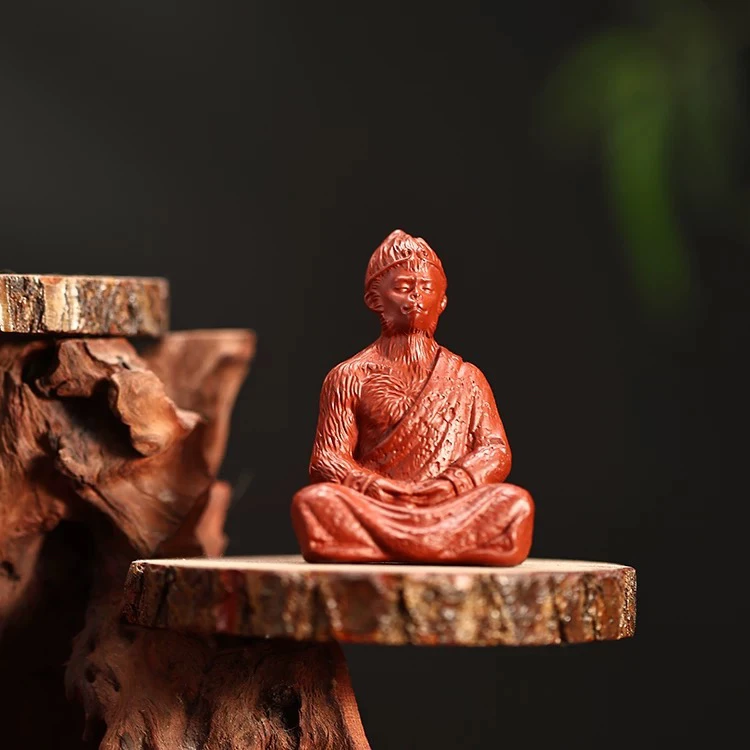 F5宜兴紫砂宜兴原矿紫砂摆件大圣斗战胜佛可养茶道配件茶宠茶玩