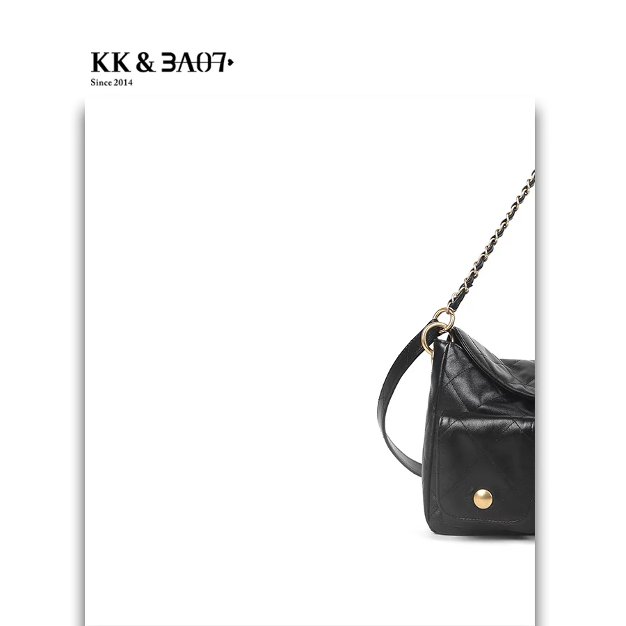 【侃侃KK】24年新款24P嬉皮hobo邮差包菱格单肩链条百搭斜跨X-24P