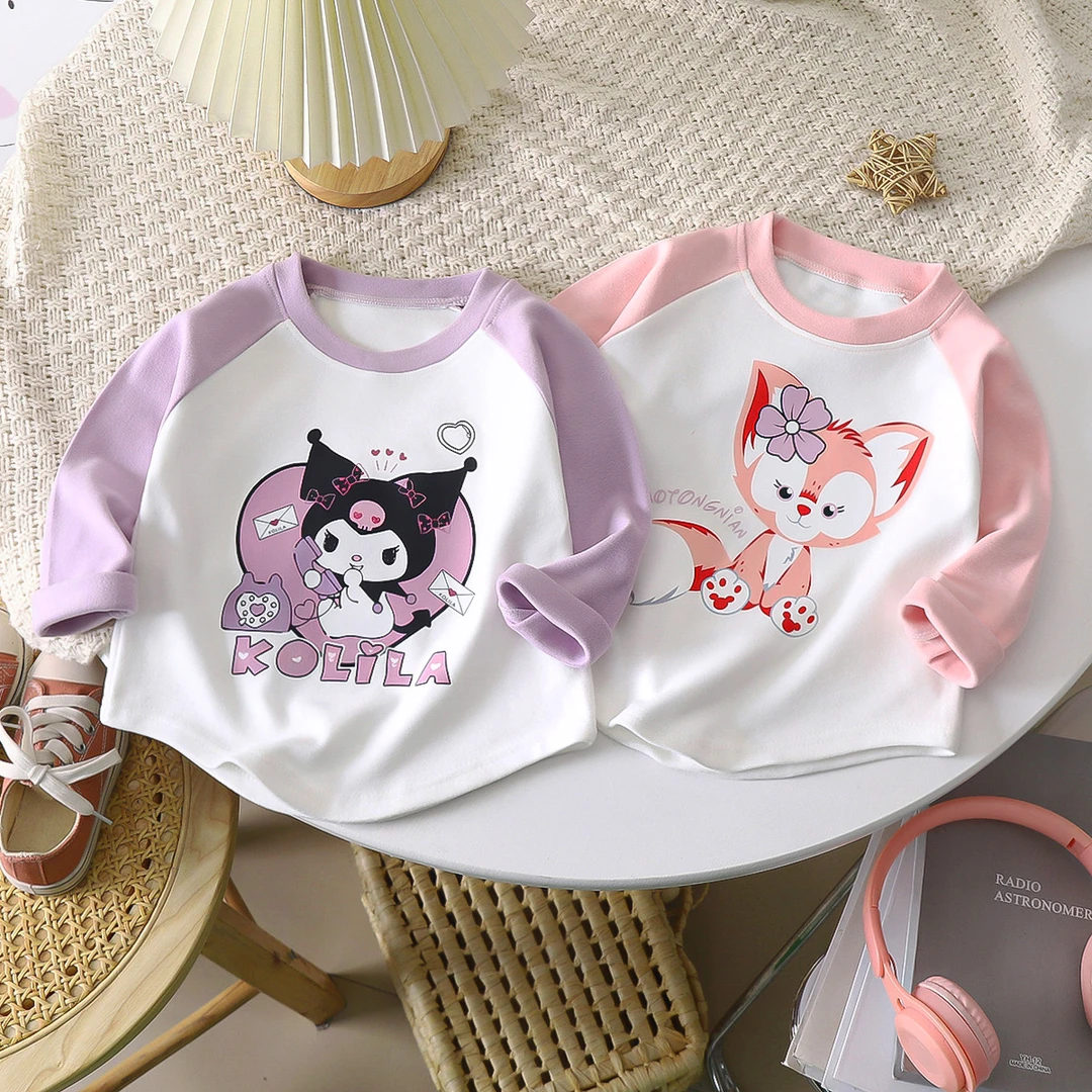 【卡通图案】童装打底衫春秋长袖宝宝春秋圆领印花宽松大童洋