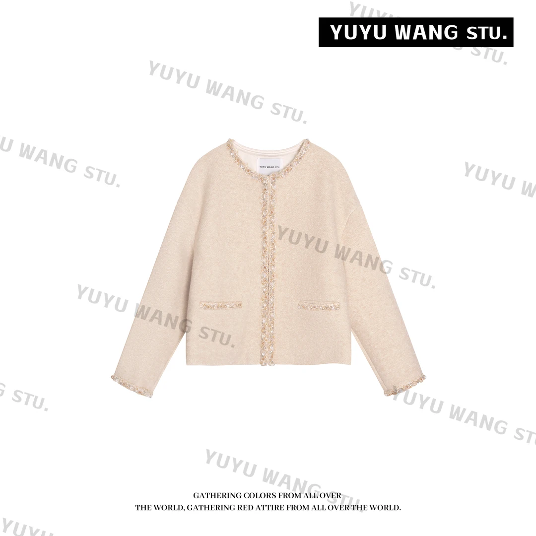 YUYU WANG 【锦韵】杏粉色重工外套 RBC2FD181