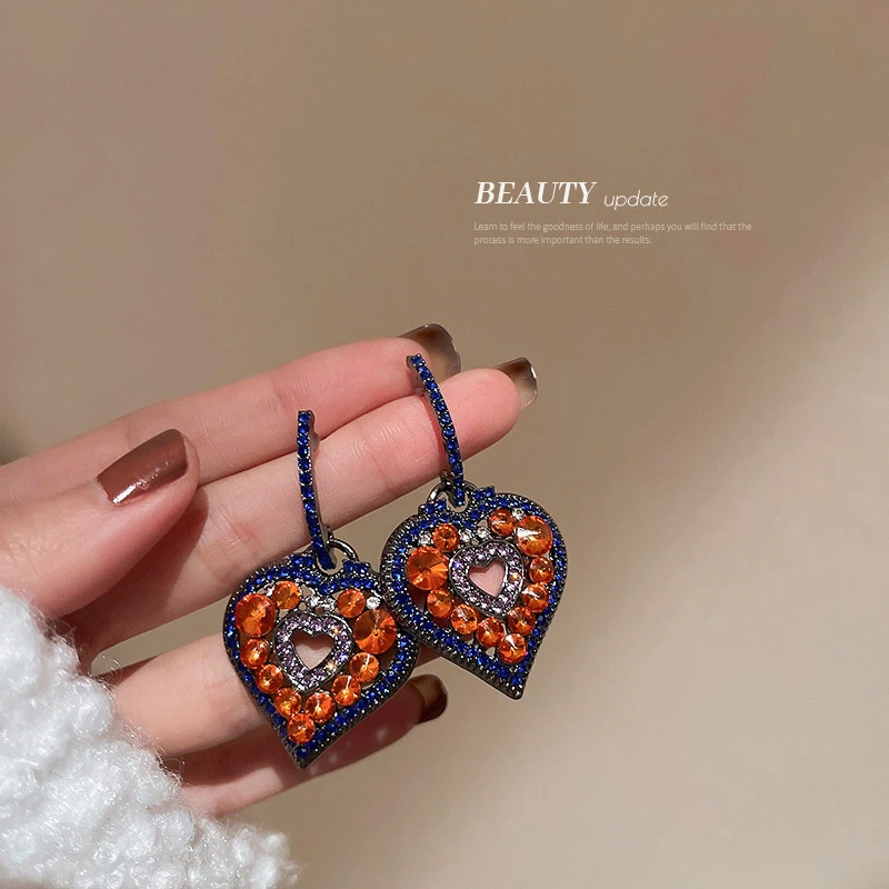 锌合金耳饰 时尚气质轻奢镶嵌百搭彩色【海派甜心】