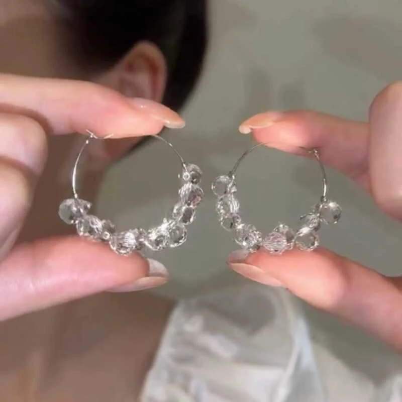 铜合金仿水晶耳饰 【黎明之约】轻奢时尚小众气质个性设计感耳饰