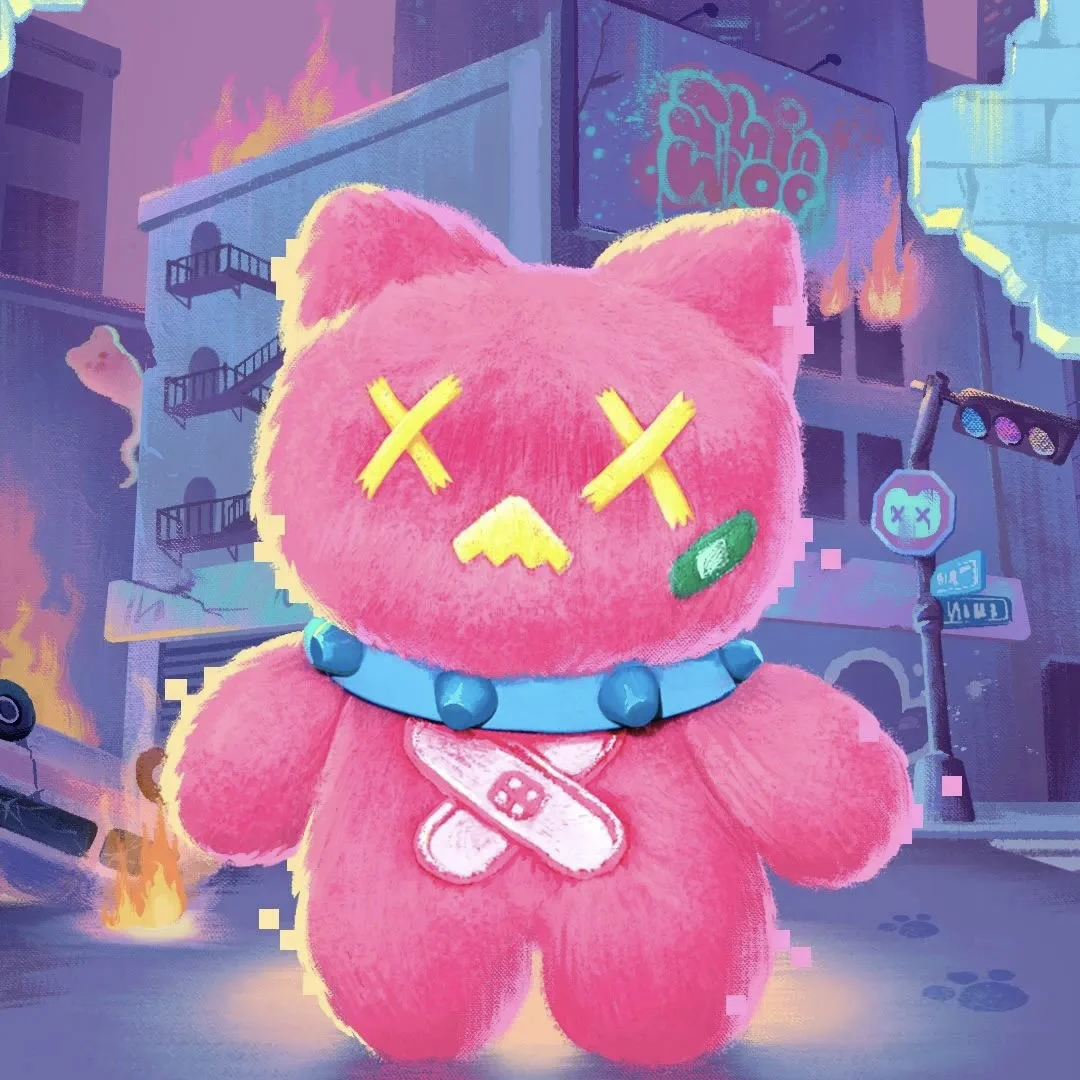 （乐依依-拆盒）Shinwoo坏熊都市毛绒系列潮玩盲盒手办