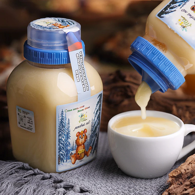 俄罗斯原装进口冬熊雪蜜醇厚食用蜂蜜500g