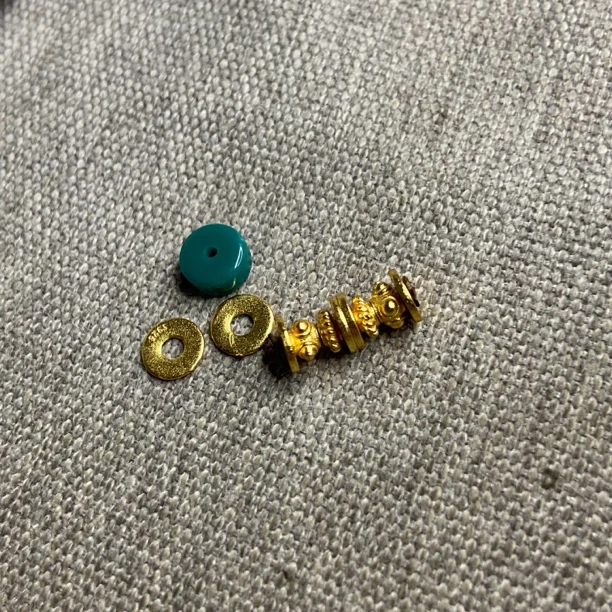 925银银制品 万能轴加侧珠配饰