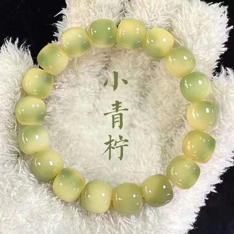 小青芒天然白玉菩提根学生盘玩手串女绕指柔菩提子文玩佛珠念珠女
