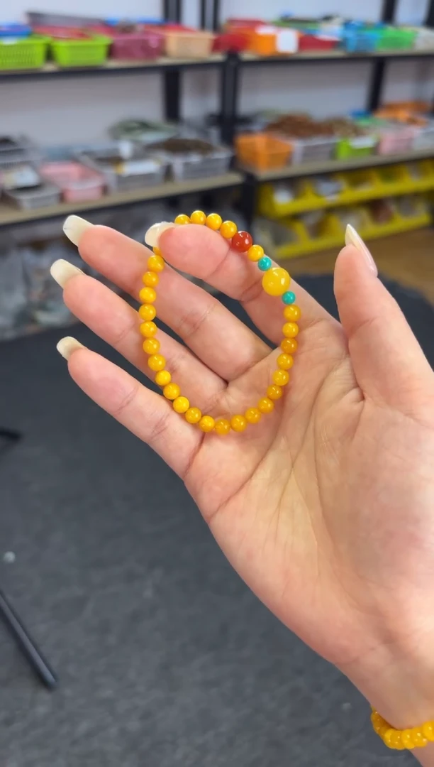 【闪购商品】蜜蜡手链未镶嵌5.5mm蜜蜡圆珠单圈