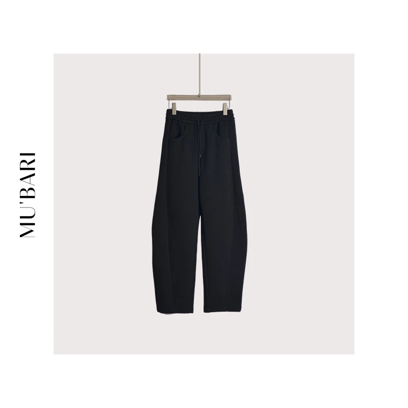 【镰刀裤】新款加绒高腰 窄版拖地裤卫裤