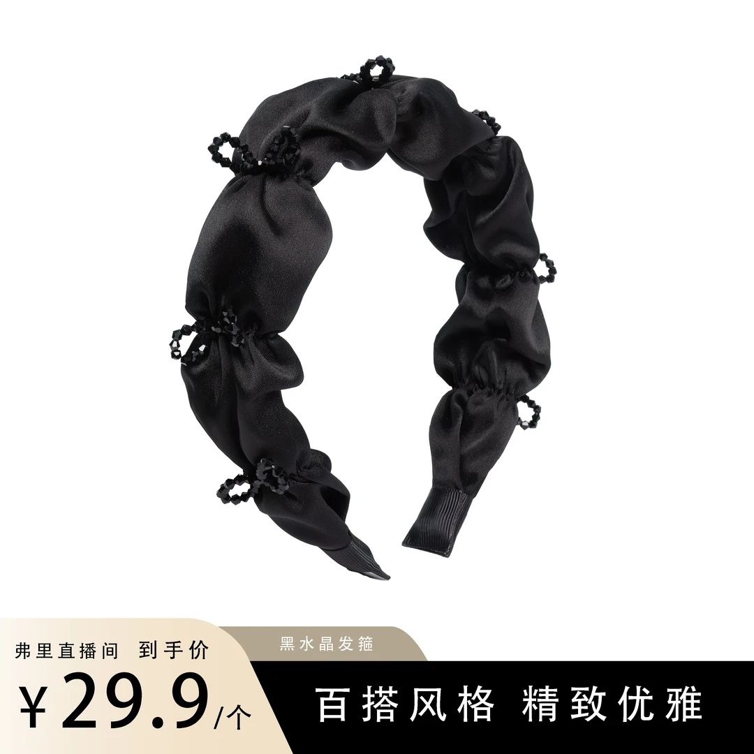 黑色蝴蝶结发箍小众设计头饰蝴蝶结高颅顶黑显脸小头饰头箍百搭