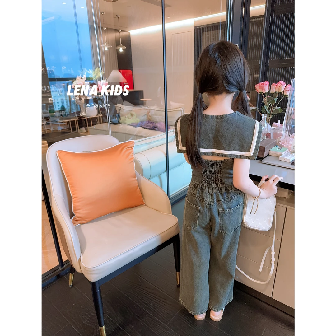 MOANA【100%天丝】气质牛仔高定女宝套装24061001