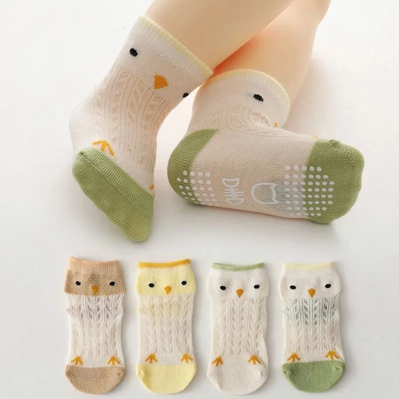 【亏本促销】婴儿袜子夏天网眼透气纯棉防滑婴幼儿宝宝地板袜新生儿