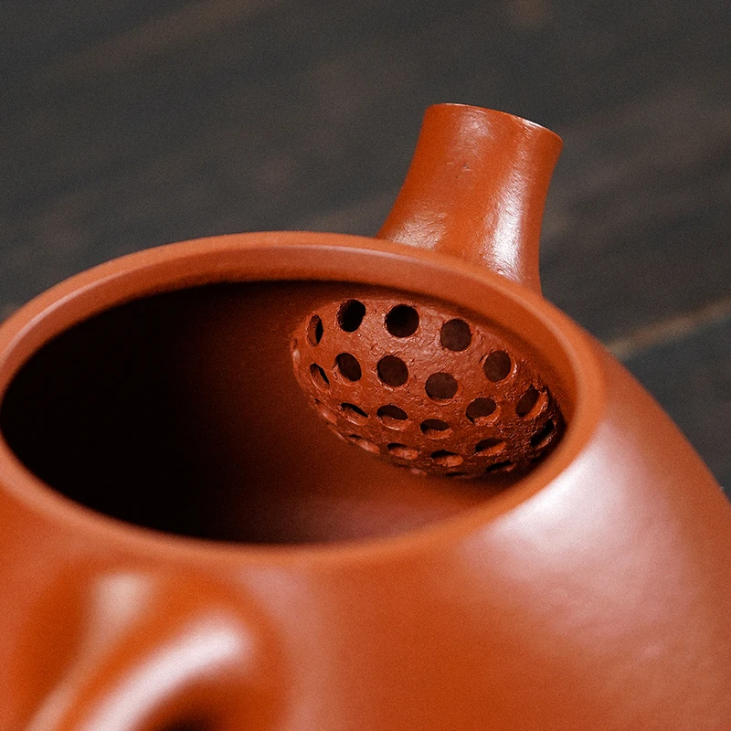 遇壶堂平盖石瓢180cc红降坡正宗宜兴纯手工原矿紫砂壶泡茶壶茶器