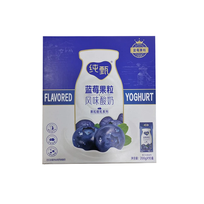 蒙牛纯甄蓝莓果粒风味酸奶（日期随机） 200g*10/箱