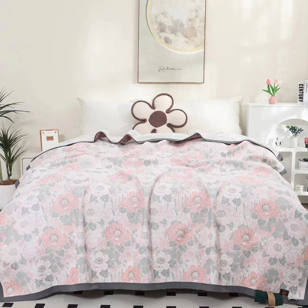 【国风牡丹】210*240轻奢蛋白长绒棉蛋白床盖可机洗