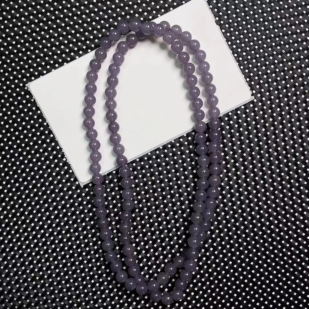 [石矿]A737烟紫系108颗8M设计轻奢时尚手链手串项链