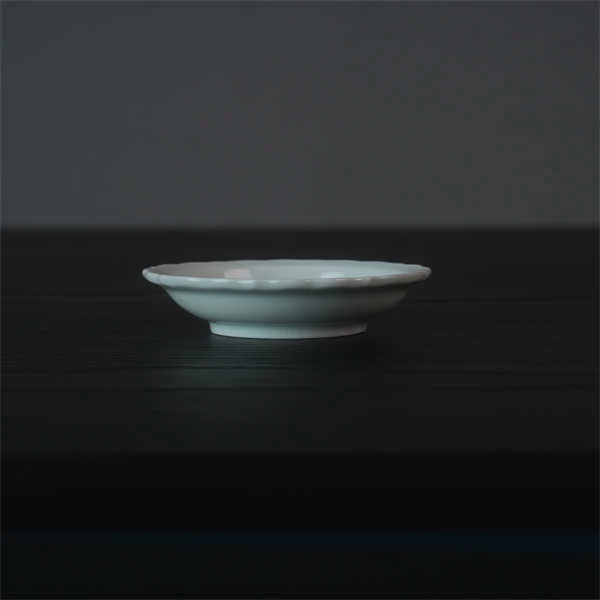 青白瓷丨3.5英寸宝相花味碟餐具家用陶瓷高档碟子丨三平二满