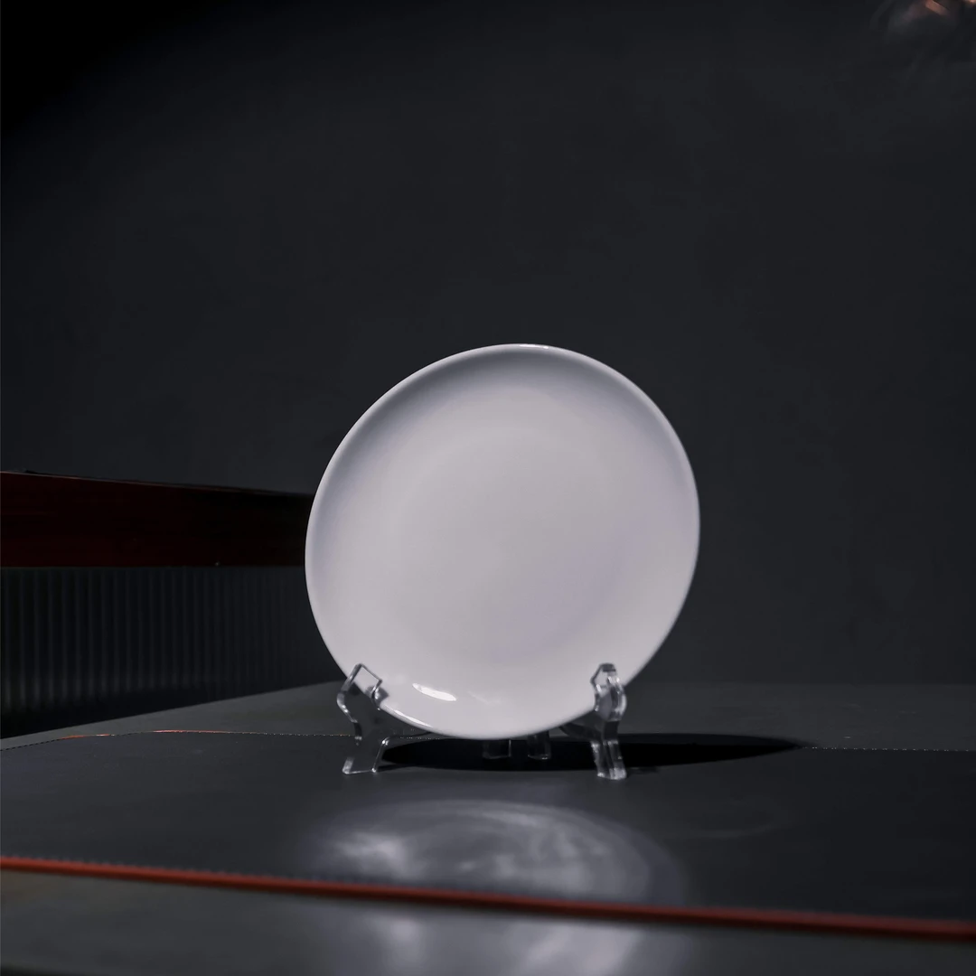 高白丨6英寸小白圆盘丨景德镇丨三平二满