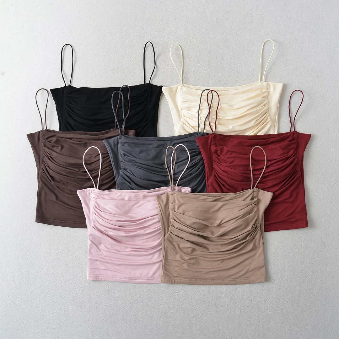 安酒月【福利品】夏百搭性感辣妹纯欲风背心打底吊带女AJ4EOB10-00