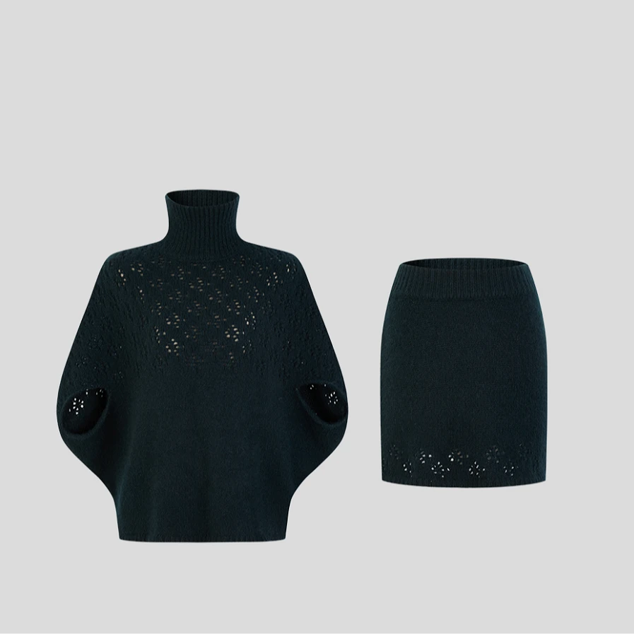 【安酒月专属】法式慵懒蝙蝠袖纱线套装AE4GZZ13-ZZ