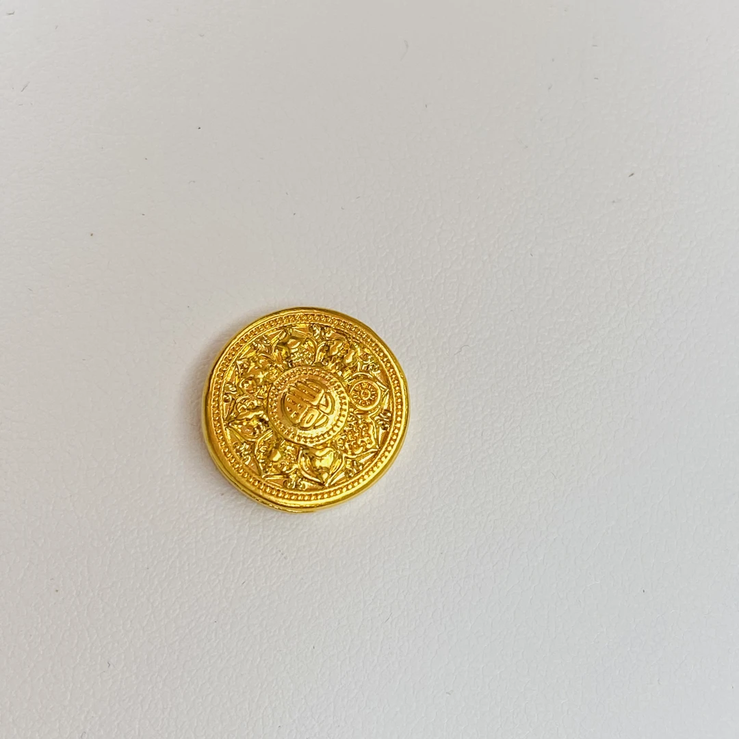 足金999 黄金八宝罗盘 0.46 手饰吊坠