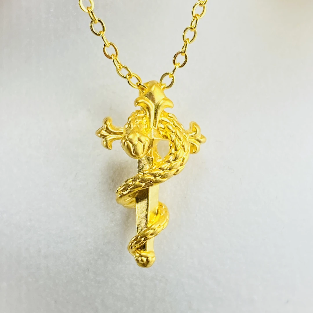 足金999 黄金灵蛇权杖 0.48