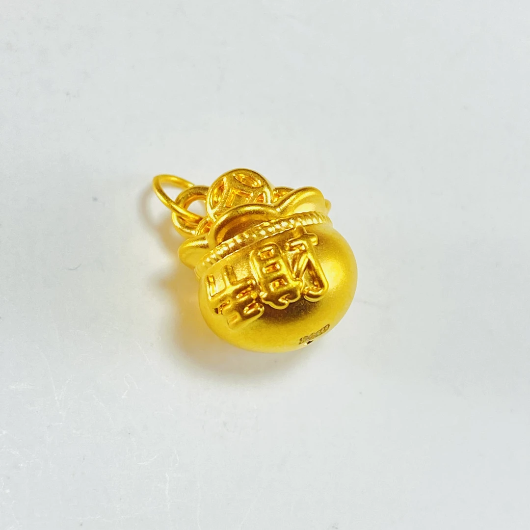 足金999 黄金聚宝盆 生财 0.77