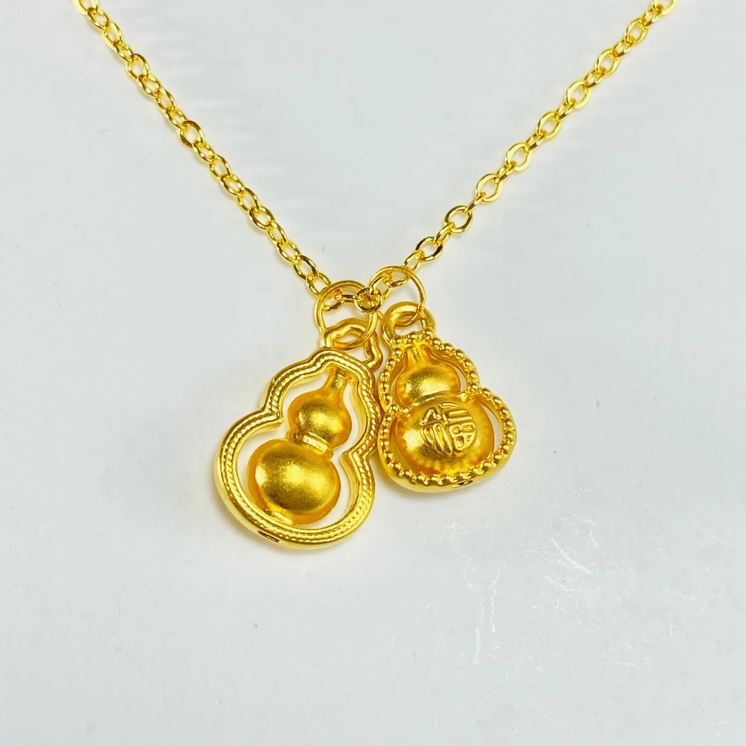 足金999 黄金福字葫芦（一套两个）0.65