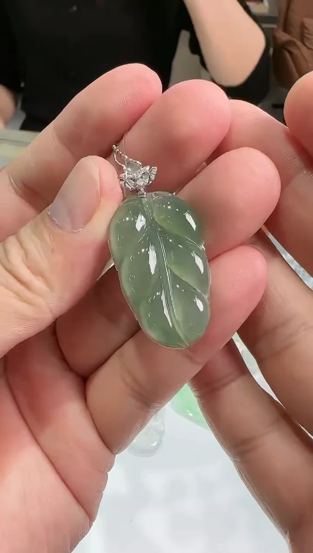 【闪购商品】定制翡翠18K金镶嵌36-叶子 多样性发其一