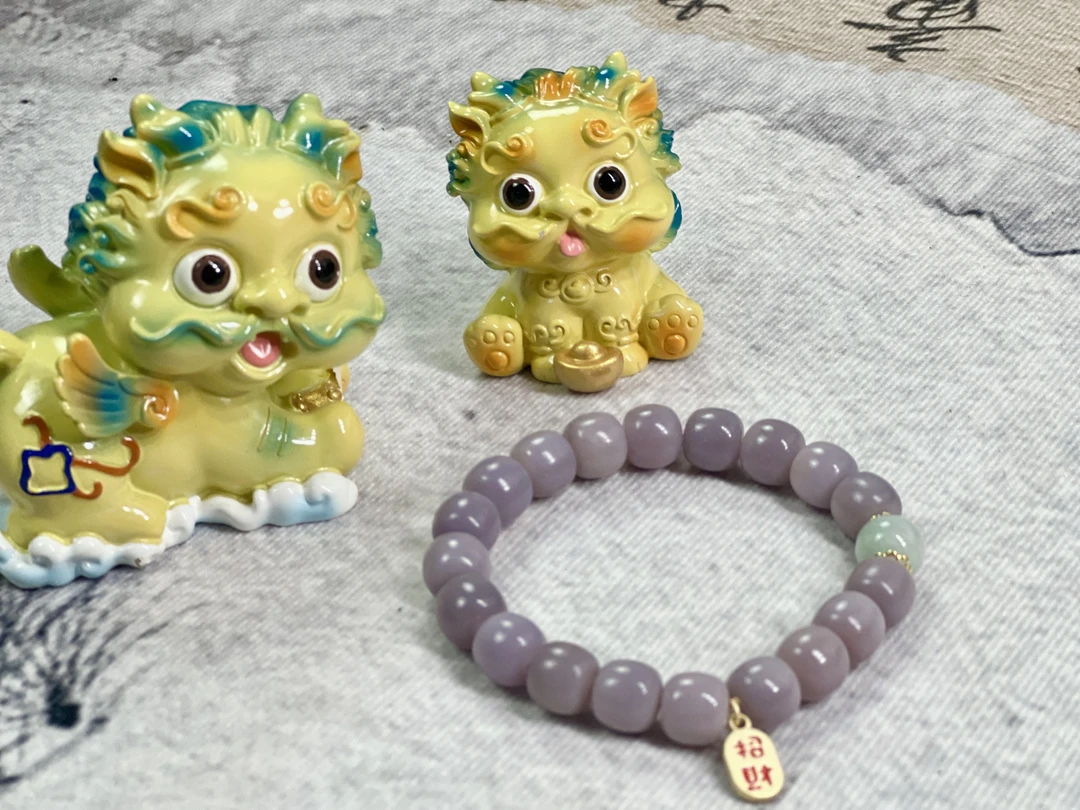 白玉香芋紫老型桶手串9*8mm