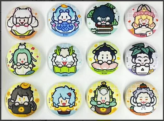 非人哉超级植物系列马口铁徽盲盒