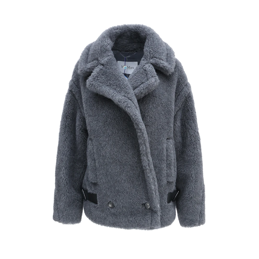 全新未使用  小花汤汤/P204410130/MaxMara 泰迪 短款 大衣 灰色