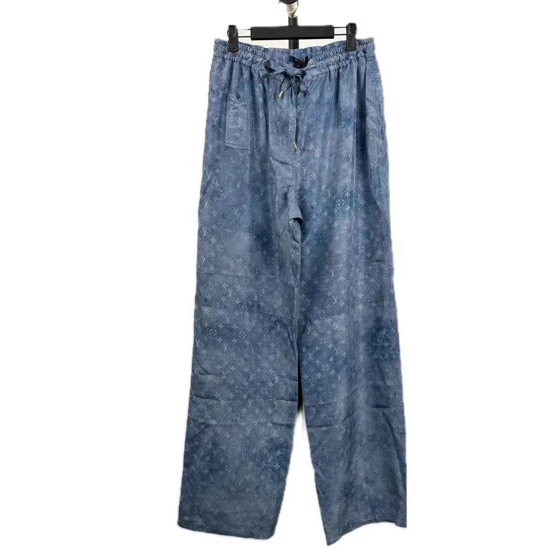 99新 LouisVuitton/路易威登 P224933322/logo满印抽绳直筒休闲裤