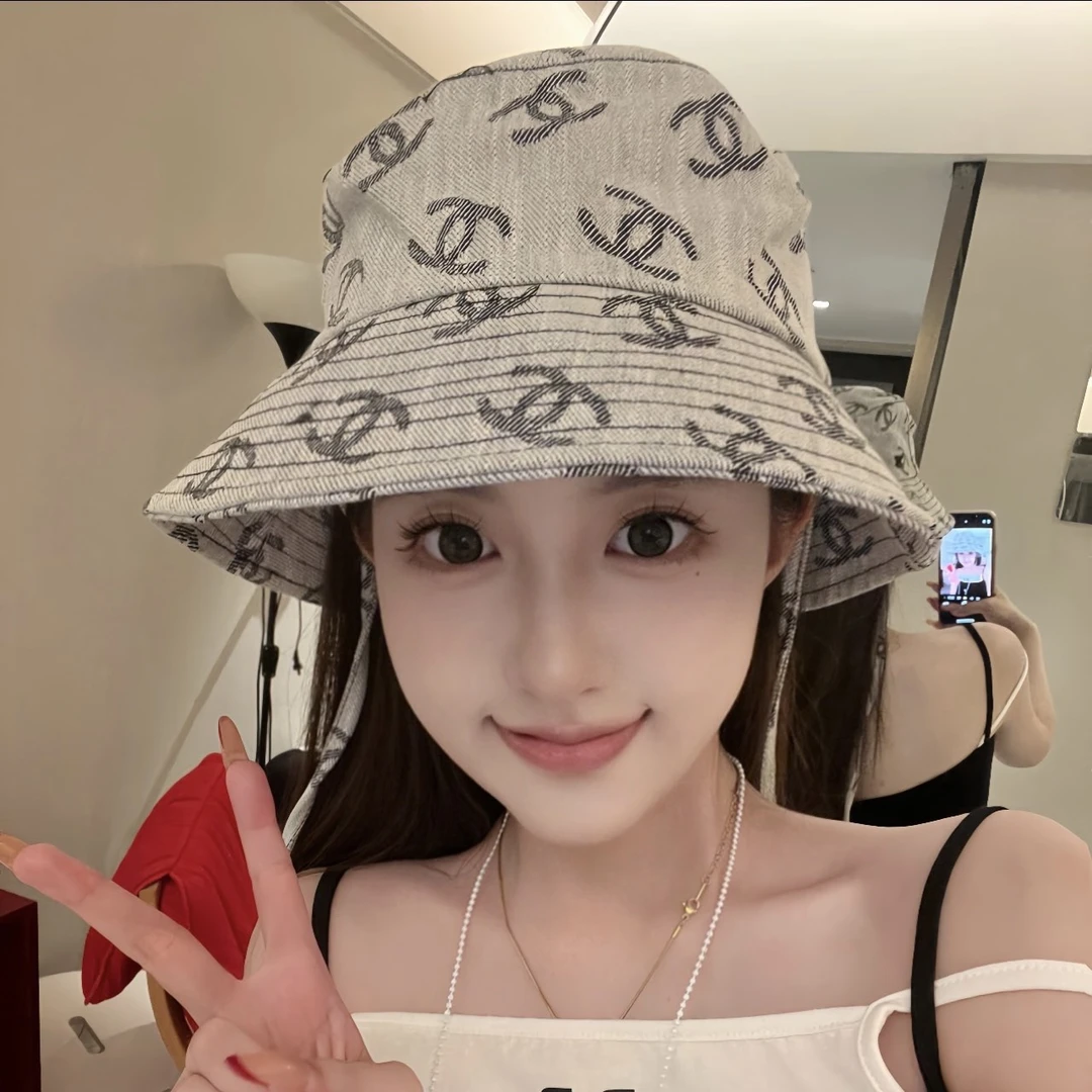 99新 Chanel/香奈儿 P244172575/灰色双C渔夫帽
