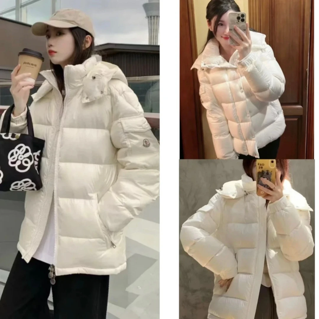 全新未使用 MONCLER 小花汤汤/TP016820/maire 拉链连帽羽绒服