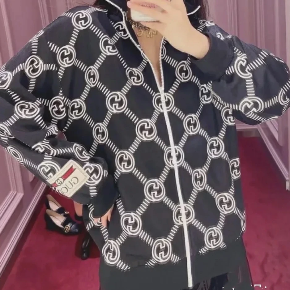 99新 GUCCI/古驰 积分-100/P244172310/Gucci/满印拉链夹克外套