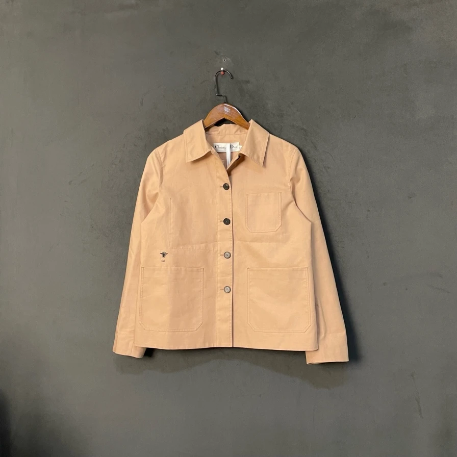 99新 DIOR/迪奥 P234449894/卡其内里满logo夹克 38码