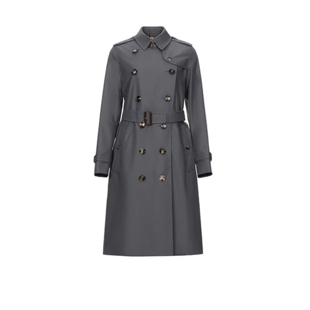 99新 BURBERRY/博柏利 小花汤汤/P234244637/蓝色 风衣 uk12