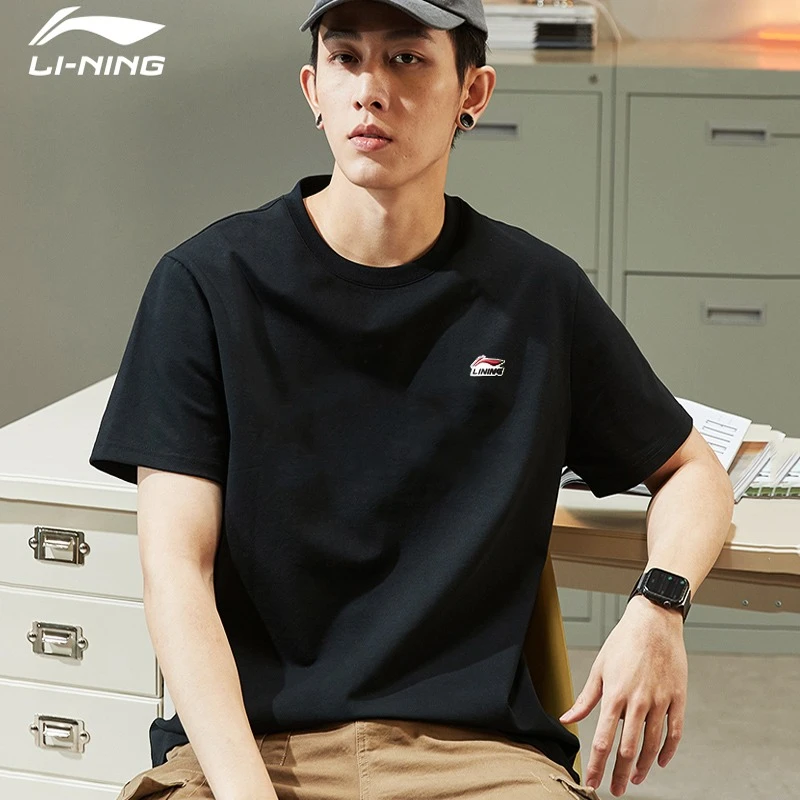 李宁短袖T恤男款运动半袖夏季新款宽松休闲透气潮流百搭男士上衣