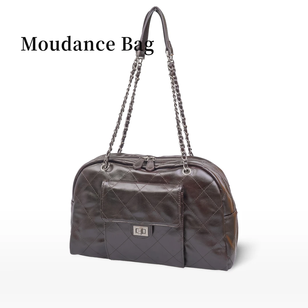 0Moudance 时尚潮流大保龄链条单肩包大容量通勤菱格包 L-62616