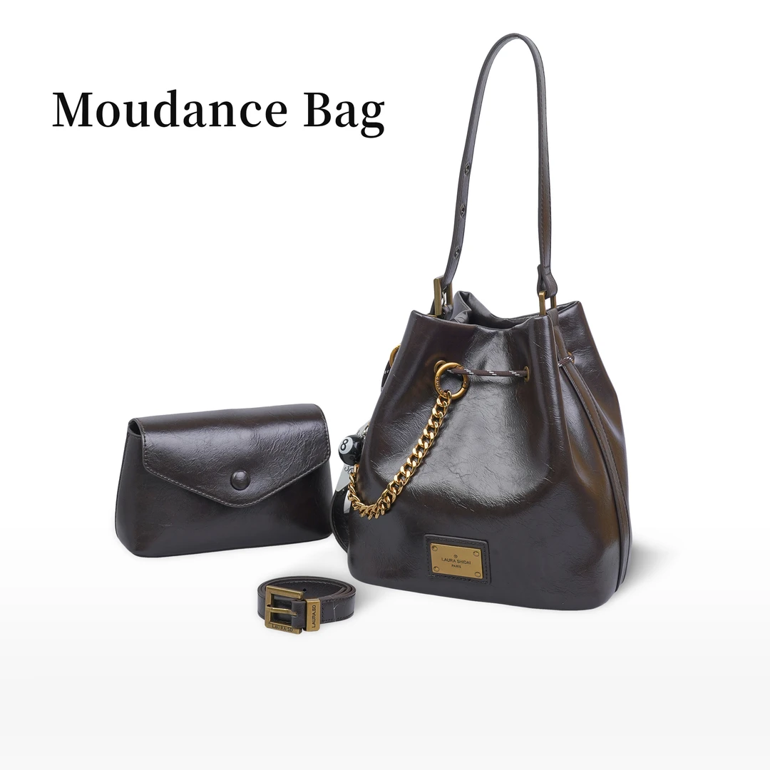 0Moudance 水桶包单肩腋下复古洋气时尚 C3688
