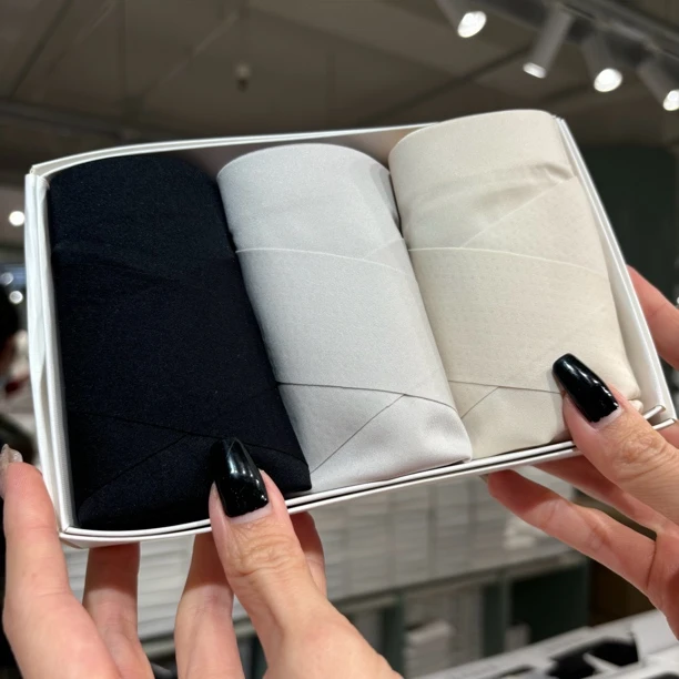 【强压无鱼骨线中高腰22023交叉绑带丝滑收腹内裤（分尺码）