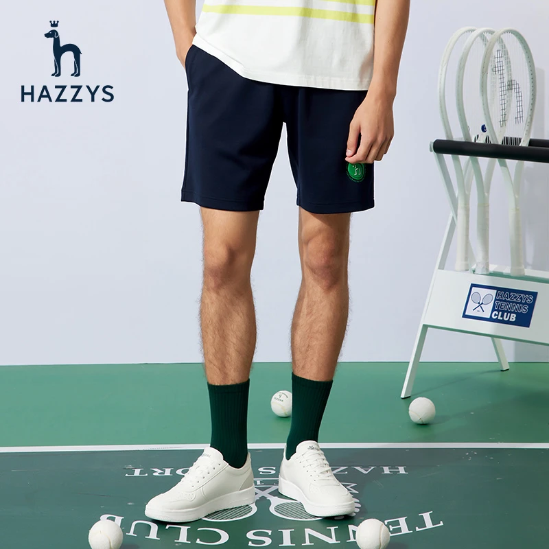 Hazzys哈吉斯夏季男士跑步休闲裤活力运动短裤中腰抽绳裤子
