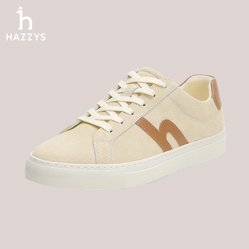 Hazzys/哈吉斯秋季女士时尚百搭透气复古休闲鞋简约日常气质潮鞋