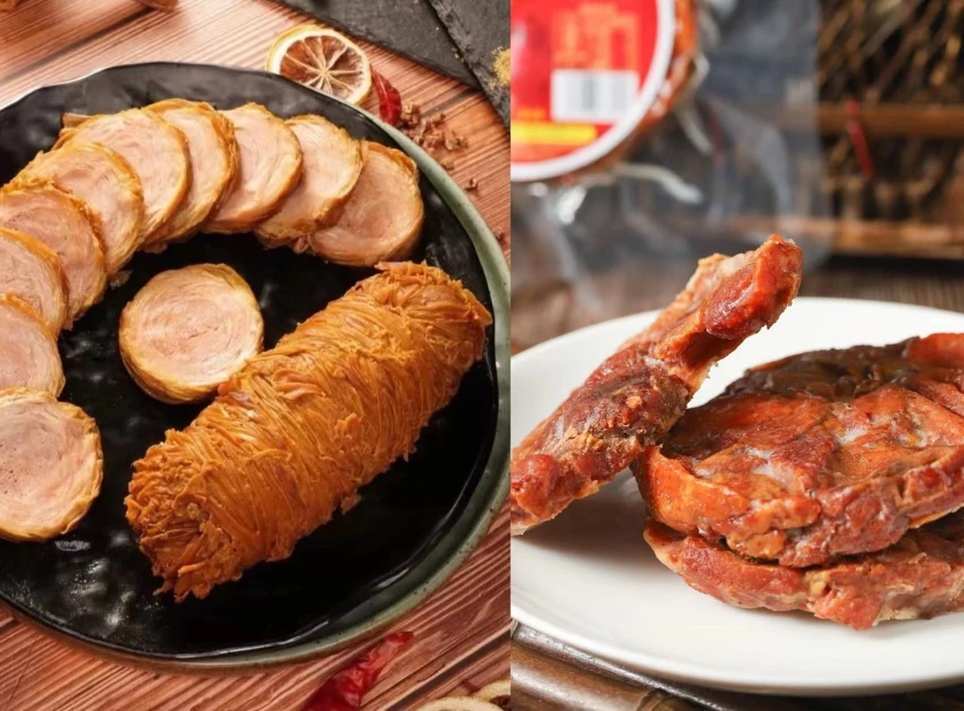 3猪饼+2苦肠青岛特产五花肉散养休闲小零食脂渣组合装传统高蛋白