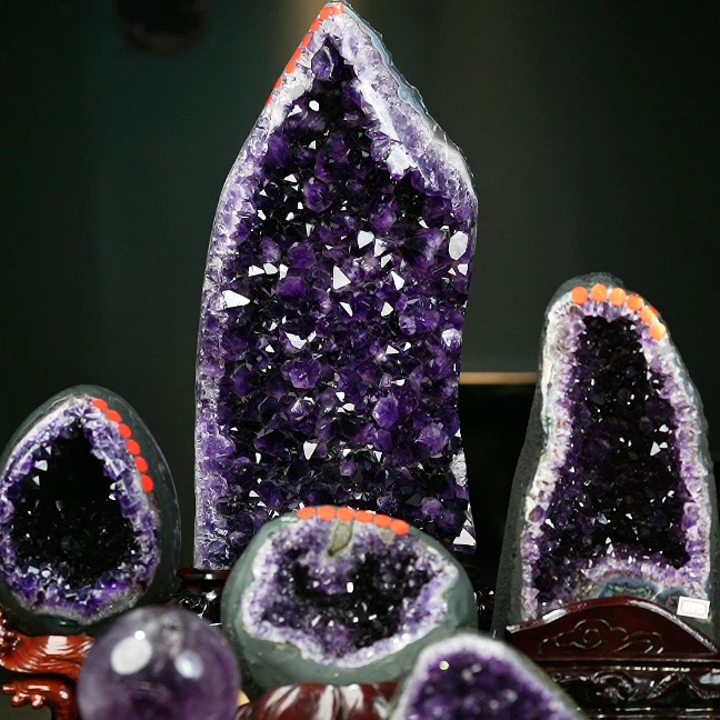 【付米链接】按照截图收货//天然乌拉圭巴西水晶家居摆件