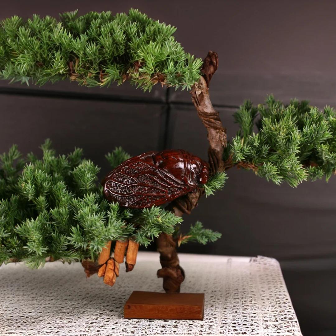 知了 一鸣惊人 木雕