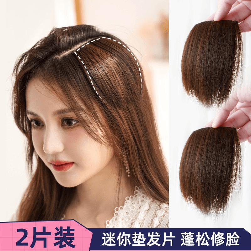 假发片小片女两侧垫发片发根蓬松隐形仿真补发头顶垫高透气薄款