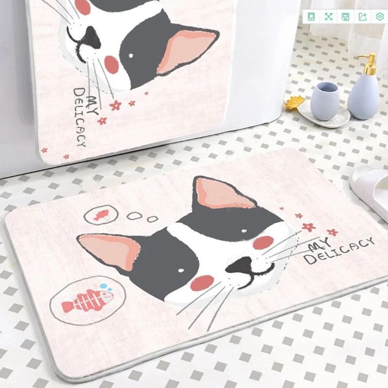 【加密毛绒】浴室卫生间门口吸水地垫家用防滑脚垫子洗手间卫浴地毯